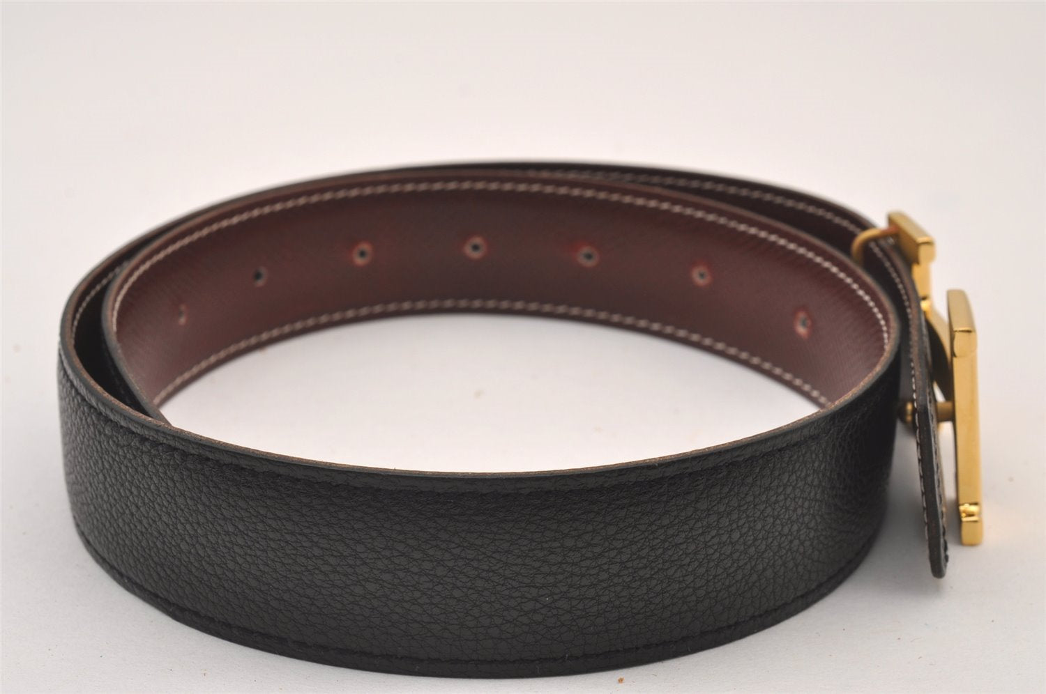 Authentic HERMES Constance Leather Belt Size 65cm 25.6