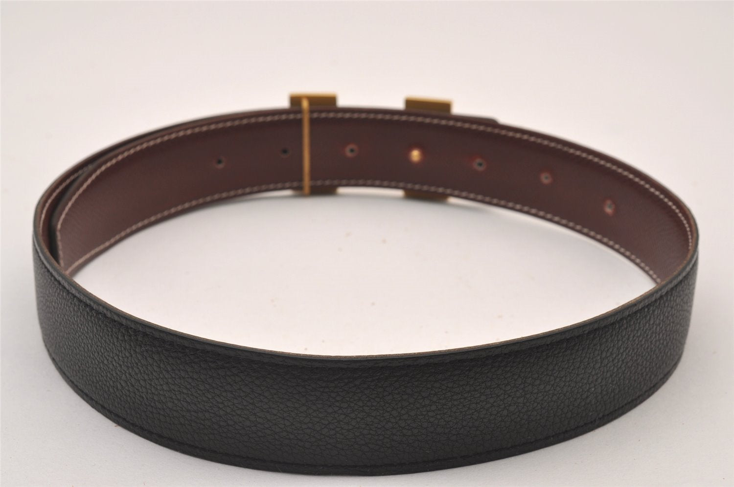 Authentic HERMES Constance Leather Belt Size 65cm 25.6