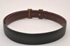 Authentic HERMES Constance Leather Belt Size 65cm 25.6" Black Red 1297I