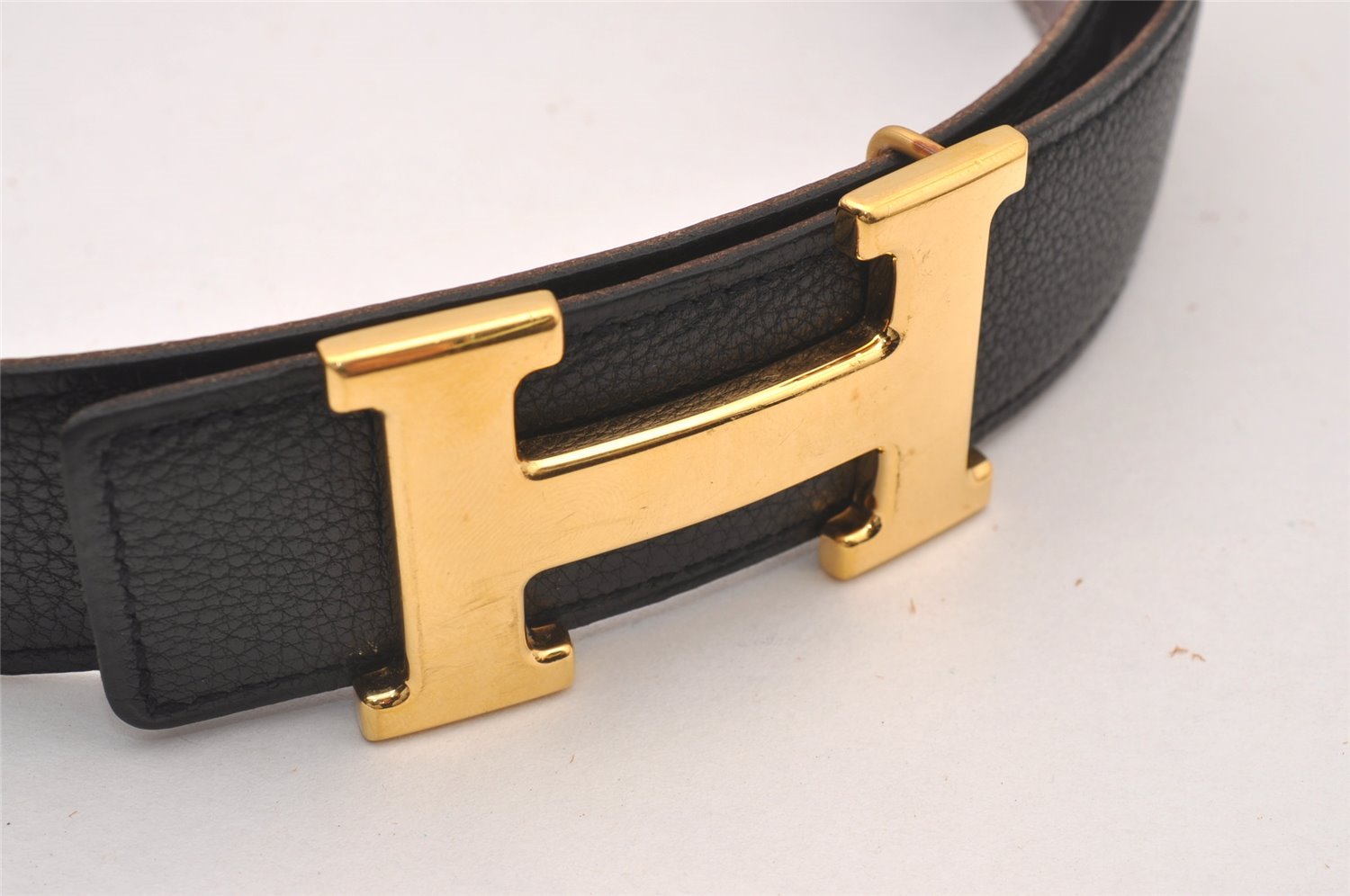 Authentic HERMES Constance Leather Belt Size 65cm 25.6