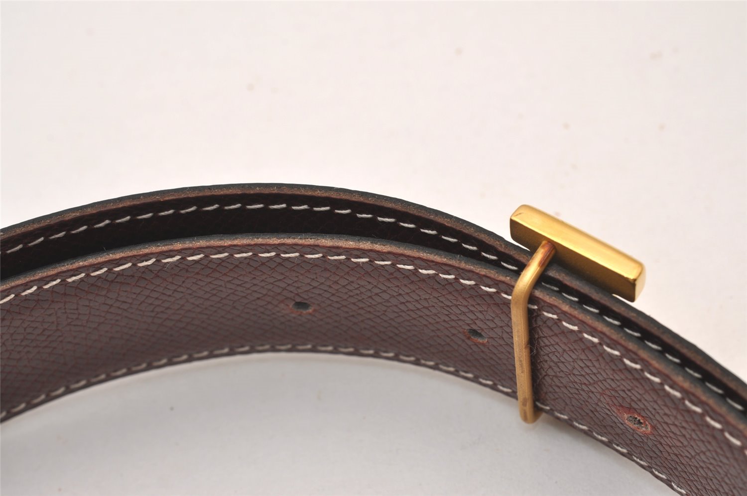 Authentic HERMES Constance Leather Belt Size 65cm 25.6