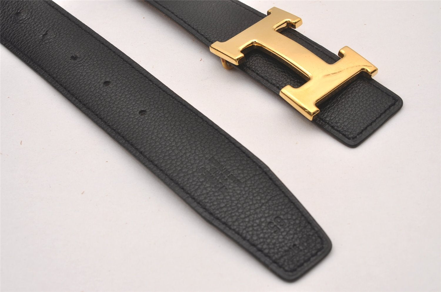 Authentic HERMES Constance Leather Belt Size 65cm 25.6