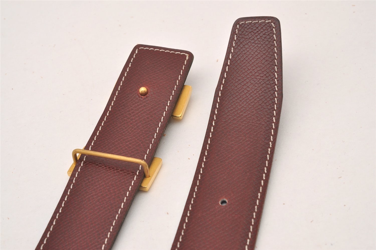 Authentic HERMES Constance Leather Belt Size 65cm 25.6