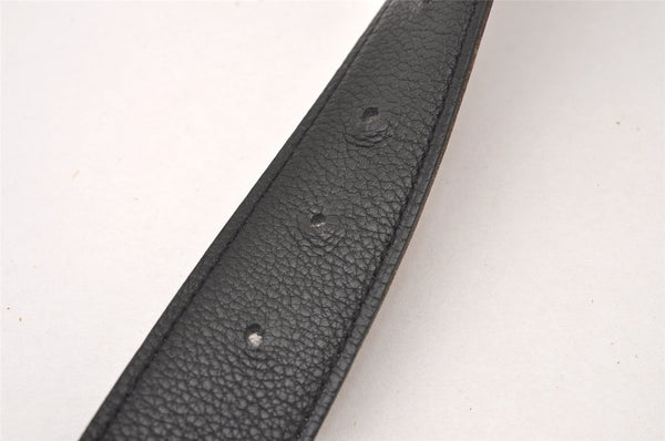 Authentic HERMES Constance Leather Belt Size 65cm 25.6" Black Red 1297I