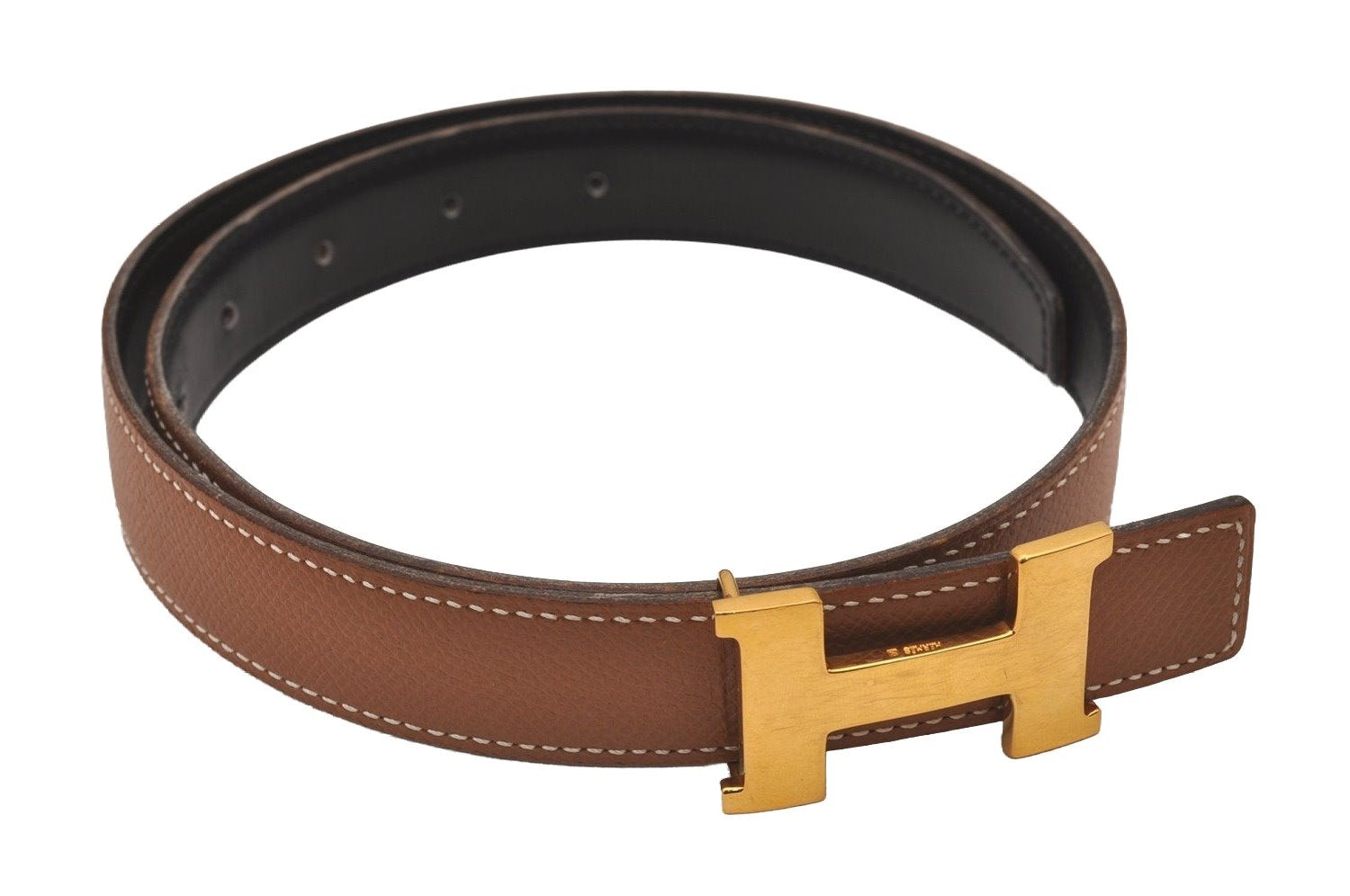 Authentic HERMES Constance Leather Belt Size 65cm 25.6