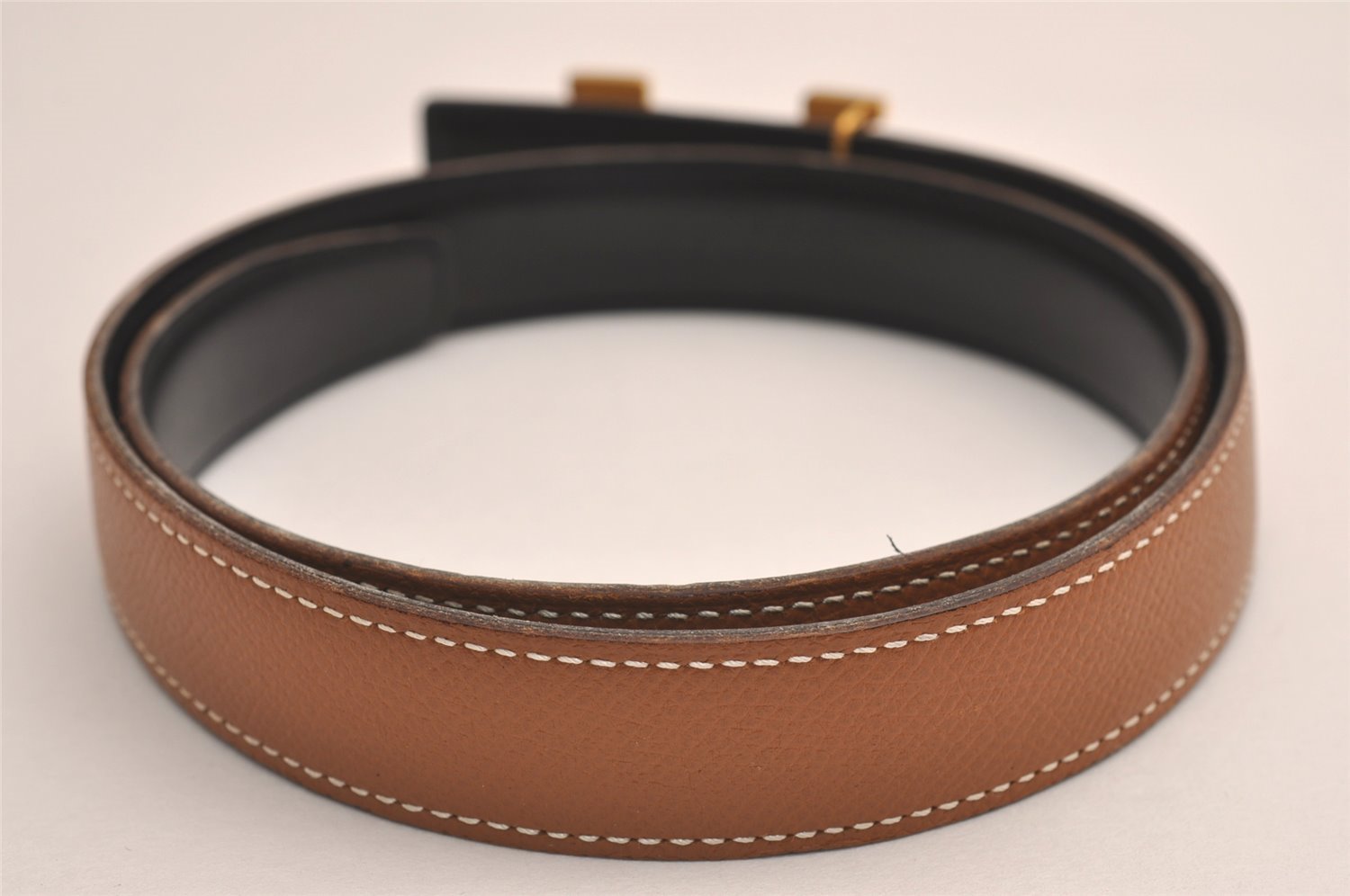 Authentic HERMES Constance Leather Belt Size 65cm 25.6