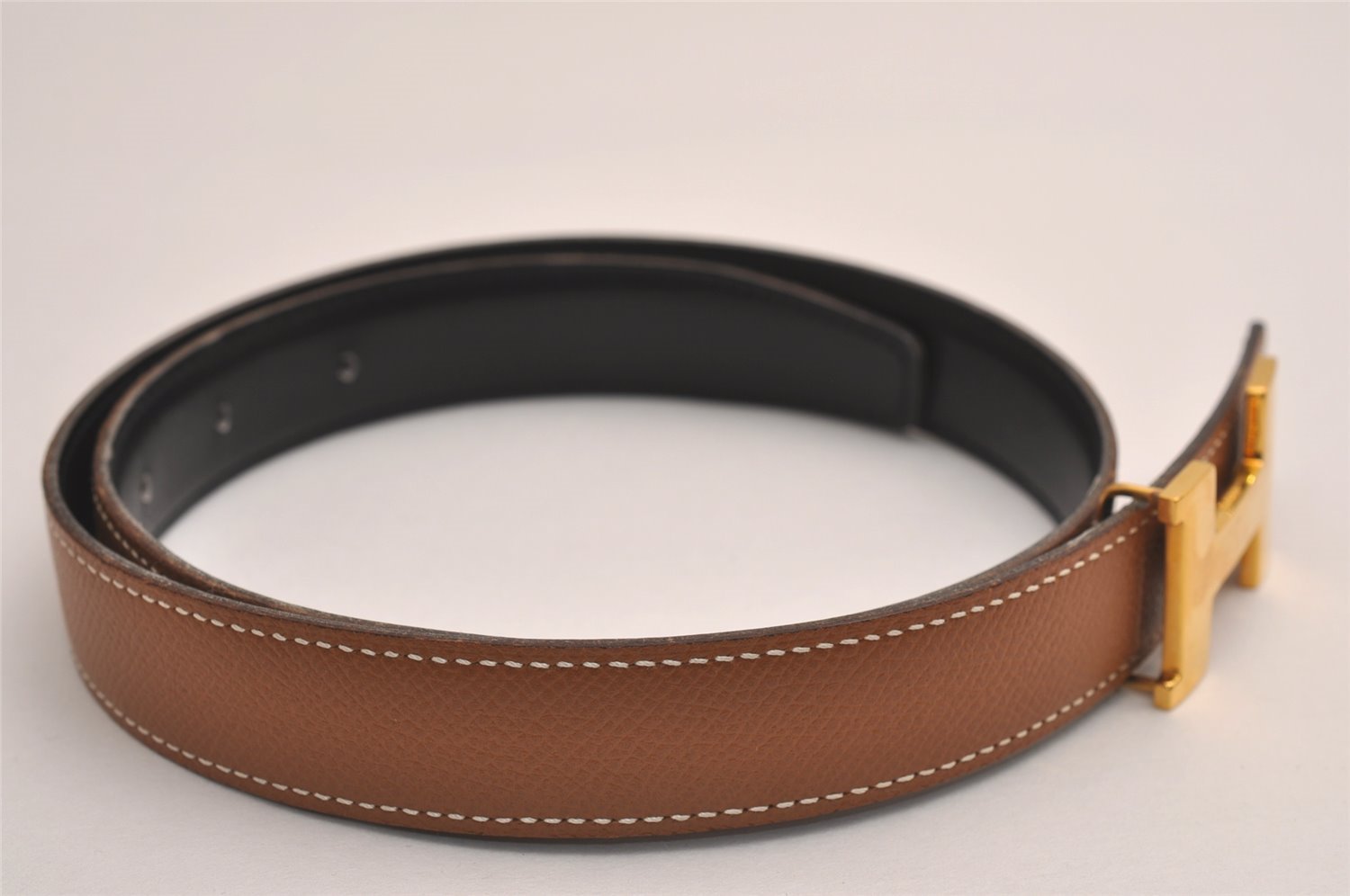 Authentic HERMES Constance Leather Belt Size 65cm 25.6