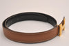 Authentic HERMES Constance Leather Belt Size 65cm 25.6" Brown 1298I