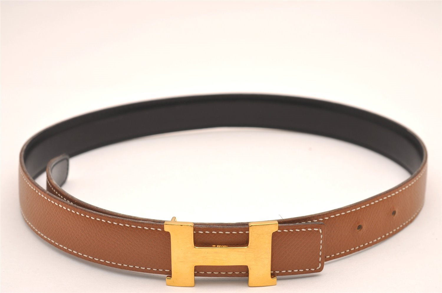 Authentic HERMES Constance Leather Belt Size 65cm 25.6