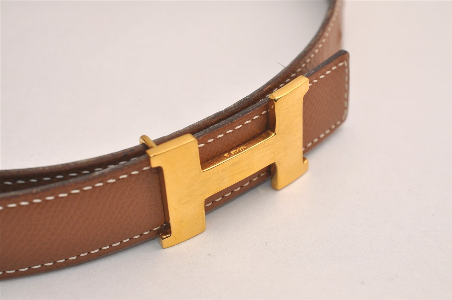 Authentic HERMES Constance Leather Belt Size 65cm 25.6