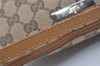 Authentic GUCCI Vintage Hand Bag Pouch Purse GG Canvas Leather 07198 Brown 1299I