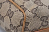 Authentic GUCCI Vintage Hand Bag Pouch Purse GG Canvas Leather 07198 Brown 1299I
