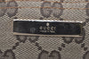 Authentic GUCCI Vintage Hand Bag Pouch Purse GG Canvas Leather 07198 Brown 1299I
