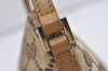 Authentic GUCCI Vintage Hand Bag Pouch Purse GG Canvas Leather 07198 Brown 1299I