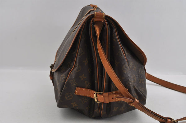 Authentic Louis Vuitton Monogram Saumur 35 Shoulder Cross Bag M42254 LV 1300I