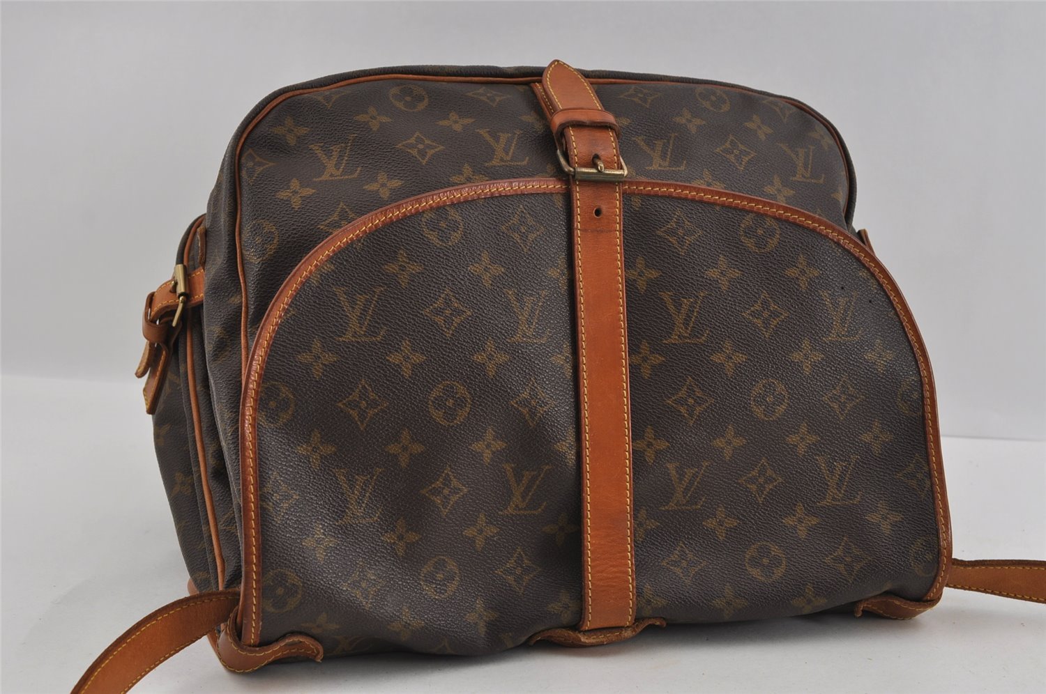 Authentic Louis Vuitton Monogram Saumur 35 Shoulder Cross Bag M42254 LV 1300I