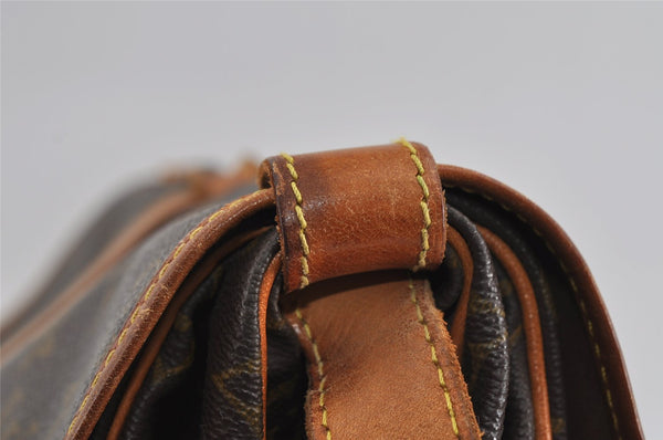 Authentic Louis Vuitton Monogram Saumur 35 Shoulder Cross Bag M42254 LV 1300I