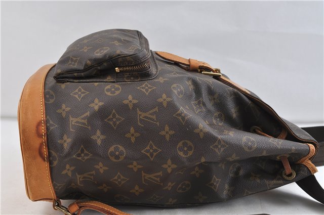 Authentic Louis Vuitton Monogram Montsouris GM Backpack M51135 LV 1302D