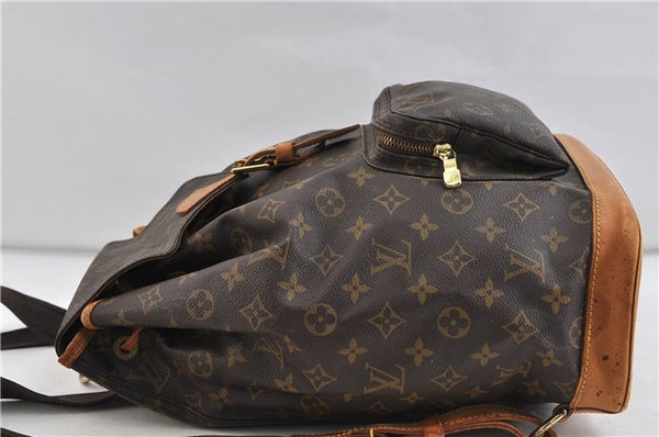 Authentic Louis Vuitton Monogram Montsouris GM Backpack M51135 LV 1302D