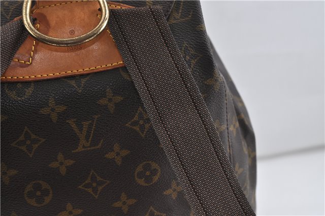 Authentic Louis Vuitton Monogram Montsouris GM Backpack M51135 LV 1302D
