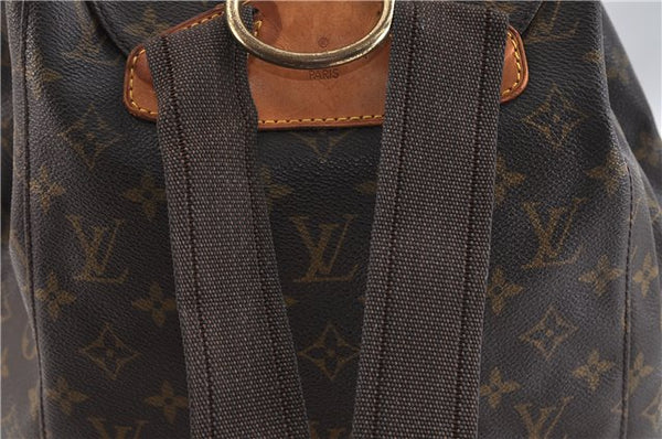 Authentic Louis Vuitton Monogram Montsouris GM Backpack M51135 LV 1302D