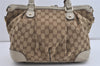 Authentic GUCCI Sukey 2Way Tote Bag GG Canvas Leather 247902 Brown 1302I