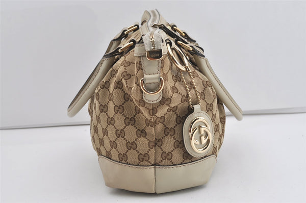 Authentic GUCCI Sukey 2Way Tote Bag GG Canvas Leather 247902 Brown 1302I