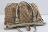 Authentic GUCCI Sukey 2Way Tote Bag GG Canvas Leather 247902 Brown 1302I