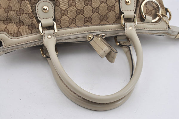 Authentic GUCCI Sukey 2Way Tote Bag GG Canvas Leather 247902 Brown 1302I