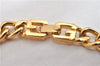 Authentic GIVENCHY Vintage Rhinestone Chain Bracelet Gold Tone 1304G