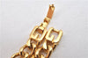 Authentic GIVENCHY Vintage Rhinestone Chain Bracelet Gold Tone 1304G