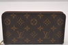 Authentic Louis Vuitton Monogram Porte Monnaie Zip Long Wallet M61727 LV 1304I