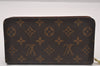 Authentic Louis Vuitton Monogram Porte Monnaie Zip Long Wallet M61727 LV 1304I