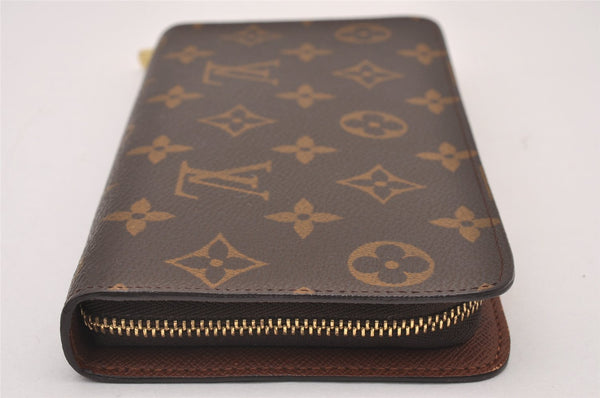 Authentic Louis Vuitton Monogram Porte Monnaie Zip Long Wallet M61727 LV 1304I