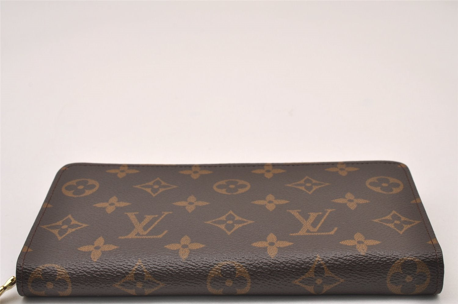 Authentic Louis Vuitton Monogram Porte Monnaie Zip Long Wallet M61727 LV 1304I