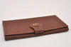 Authentic GUCCI Vintage Long Wallet Purse Leather Brown 1306I