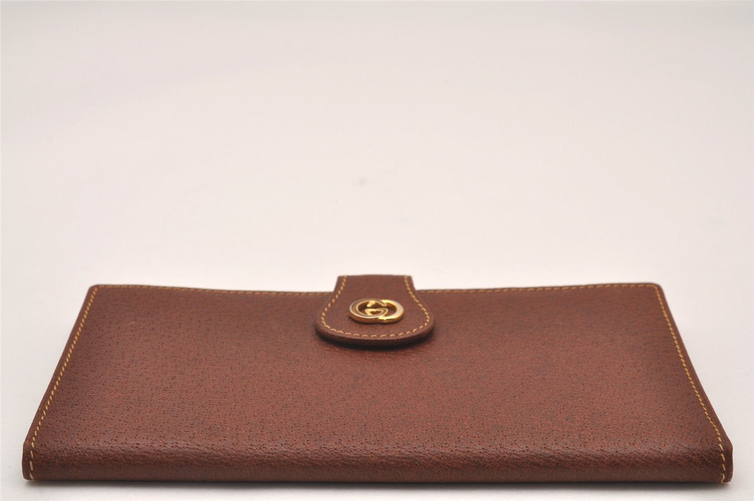 Authentic GUCCI Vintage Long Wallet Purse Leather Brown 1306I