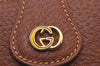 Authentic GUCCI Vintage Long Wallet Purse Leather Brown 1306I