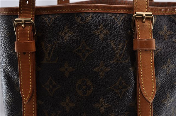 Authentic Louis Vuitton Monogram Bucket GM Shoulder Bag M42236 LV 1307D