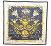 Authentic HERMES Carre 90 Scarf "PARURES DES SABLES" Silk Navy Box 1309D