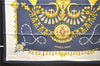 Authentic HERMES Carre 90 Scarf "PARURES DES SABLES" Silk Navy Box 1309D