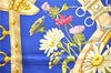 Authentic HERMES Carre 90 Scarf "aux champs" Silk Blue Box 1310D