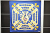 Authentic HERMES Carre 90 Scarf "aux champs" Silk Blue Box 1310D