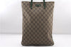 Authentic GUCCI Tote Hand Bag Purse GG PVC Leather 117551 Brown Green 1310F