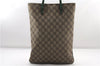 Authentic GUCCI Tote Hand Bag Purse GG PVC Leather 117551 Brown Green 1310F