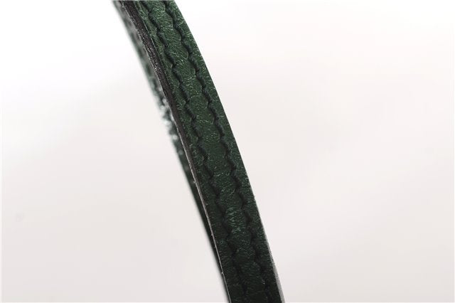 Authentic GUCCI Tote Hand Bag Purse GG PVC Leather 117551 Brown Green 1310F