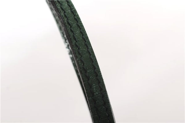 Authentic GUCCI Tote Hand Bag Purse GG PVC Leather 117551 Brown Green 1310F