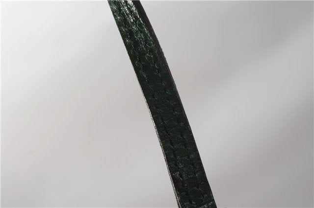 Authentic GUCCI Tote Hand Bag Purse GG PVC Leather 117551 Brown Green 1310F