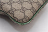 Authentic GUCCI Tote Hand Bag Purse GG PVC Leather 117551 Brown Green 1310F