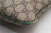 Authentic GUCCI Tote Hand Bag Purse GG PVC Leather 117551 Brown Green 1310F